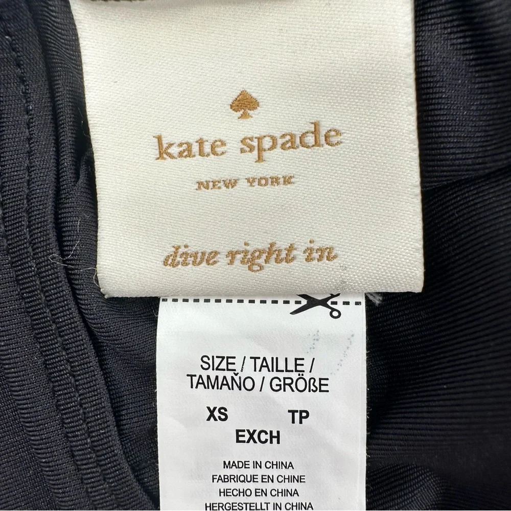 Kate Spade Polka Dot One-Piece Swimsuit With‎ Ruffle Off-Shoulder Design Size XS